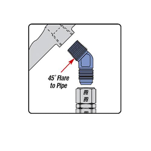Russell Performance -6 AN to 1/8in NPT 45 Degree Flare to Pipe Adapter