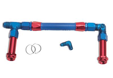 Russell Performance -6 AN to 3/8in Female NPT ProFlex Demon Carb Dual Inlet Carb Kit (Endura)