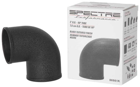 Spectre Tube Intake 3in od 90 Degree - Black