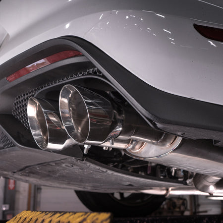 Stainless Works 2020 Ford GT500 Legend Catback H-Pipe Exhaust Factory Connect - Polished Tips