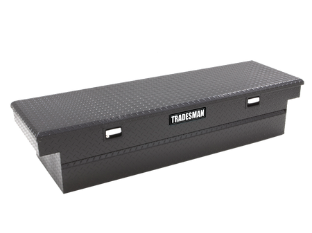 Tradesman Aluminum Single Lid Cross Bed Truck Tool Box (71in.) - Black