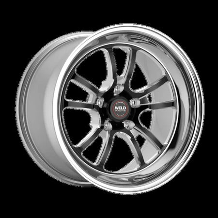 Weld S70 RT-S 18x8in / 5x120.65 BP / 4.7in. BS - Black Center - Polished Shell Wheel