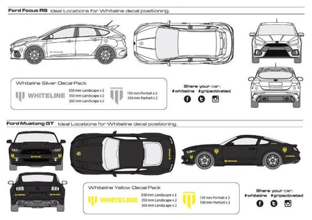 Whiteline Branded Decal Pack - White