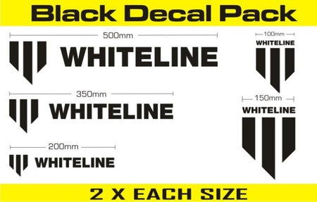 Whiteline Decal Kits 10 Pk Black
