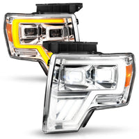 Thumbnail for ANZO 09-14 Ford F-150 Full LED Proj Headlights w/Initiation Feature - Chrome