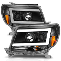 Thumbnail for ANZO 05-09 Toyota Tacoma Projector Light Bar Style Headlights w/ C Light Bar