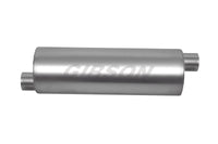 Thumbnail for Gibson SFT Superflow Offset/Offset Round Muffler - 6x24in/2.25in Inlet/2.25in Outlet - Stainless