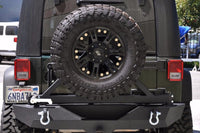 Thumbnail for DV8 Offroad 07-18 Jeep Wrangler JK Rear Bumper w/ Tire Carrier & Tapered Bearing