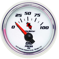 Thumbnail for Autometer C2 52mm Electric 0-100 PSI Oil Pressure Gauge