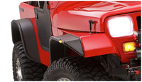 Thumbnail for Bushwacker 87-95 Jeep Wrangler Flat Style Flares 4pc Excludes Renegade - Black