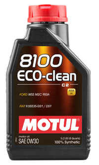 Thumbnail for Motul 1L Synthetic Engine Oil 8100 Eco-Clean 0W30 12X1L - C2/API SM/ST.JLR 03.5007 - 1L
