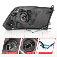Thumbnail for ANZO 2009-2018 Dodge Ram 1500 Crystal Headlights w/ Light Bar Black Housing