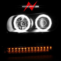 Thumbnail for ANZO 2002-2009 Chevrolet Trailblazer Projector Headlights w/ Halo Black
