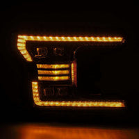 Thumbnail for AlphaRex 18-20 Ford F-150 NOVA LED Proj Headlight Plank Style Alpha Blk w/Activ Light/Seq Signal/DRL