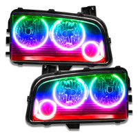 Thumbnail for Oracle 05-10 Dodge Charger SMD HL (Non-HID) - Triple Halo - ColorSHIFT w/o Controller SEE WARRANTY