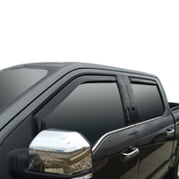 Thumbnail for Westin 2015-2018 Ford F-150 SuperCrew Wade In-Channel Wind Deflector 4pc - Smoke