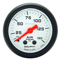 Thumbnail for Autometer Phantom 52mm 0-150 PSI Mechanical Air Pressure Gauge