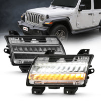 Thumbnail for ANZO 18-19 Jeep Wrangler JL Halogen Chrome Clear w/ Sequential Signal