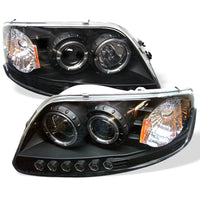 Thumbnail for Spyder Ford F150 97-03 Projector - LED Halo Amber Reflctr LED Blk PRO-YD-FF15097-1P-AM-BK