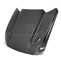 Thumbnail for Anderson Composites 15-17 Ford Mustang (Excl. GT350/GT350R) Double Sided Carbon Fiber Cowl Hood