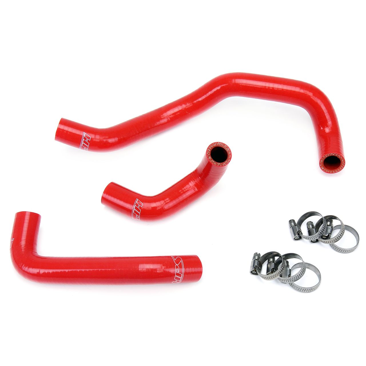 HPS Red Reinforced Silicone Heater Hose Kit for Nissan 95-98 240SX S14 KA24DE