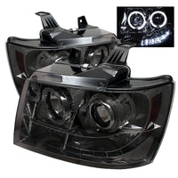 Thumbnail for Spyder Chevy Suburban 1500 07-14 Projector Headlights LED Halo LED Smke PRO-YD-CSUB07-HL-SM