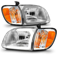 Thumbnail for ANZO 00-04 Toyota Tundra (Reg/Acc Cab Only) Crystal Headlights w/Lgt Bar Chrome w/Corner Lights 2pc