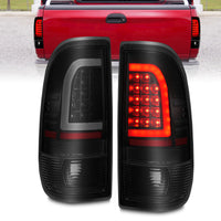 Thumbnail for ANZO 1997-2003 Ford F-150 LED Tail Lights w/ Light Bar Black Housing Smoke Lens