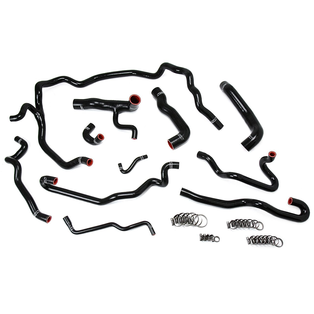 HPS Black Reinforced Silicone Radiator + Heater Hose Kit Coolant for BMW 04-05 530i E60 Left Hand Drive