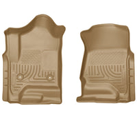 Thumbnail for Husky Liners 14 Chevrolet Silverado 1500/GMC Sierra 1500 WeatherBeater Tan Front Floor Liners
