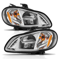 Thumbnail for ANZO 2002-2014 Freightliner M2 LED Crystal Headlights Chrome Housing w/ Clear Lens (Pair)