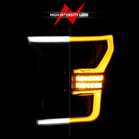 Thumbnail for ANZO 15-17 Ford F-150 LED Projector Headlights - w/ Light Bar Switchback Black Housing