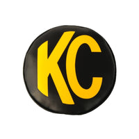 Thumbnail for KC HiLiTES 6in. Round Soft Cover (Pair) - Black w/Yellow KC Logo