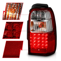 Thumbnail for ANZO 2001-2002 Toyota 4 Runner LED Taillights Red/Clear