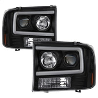 Thumbnail for Spyder 99-04 Ford F250 Super Duty Projector Headlights - Light Bar - Black PRO-YD-FF25099V2-LB-BK