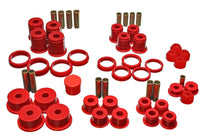 Thumbnail for Energy Suspension 84-01 Jeep Cherokee/Wagoneer/Comanche Red Hyper-Flex Master Bushing Set