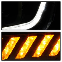 Thumbnail for Spyder Chevy Camaro 16-18 Halogen Model Projector Headlights Black PRO-YD-CCAM16HALSI-SEQ-BK