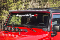Thumbnail for Rugged Ridge 07-18 Jeep Wrangler JK Elite Fast Track Windshield Light Bar Mount w/o Crossbar