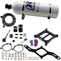 Thumbnail for Nitrous Express 4150 RNC Conventional Nitrous Plate Kit w/.375in Solenoid w/15lb Bottle