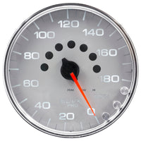 Thumbnail for Autometer Spek-Pro Gauge Speedometer 5in 180 Mph Elec. Programmable Silver/Chrome