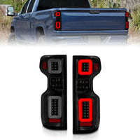 Thumbnail for Anzo 19-21 Chevy Silverado Work TruckFull LED Tailights Black Housing Smoke Lens G2 (w/C Light Bars)