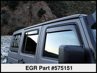 Thumbnail for EGR 07+ Jeep Wrangler JK In-Channel Window Visors - Set of 4