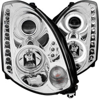 Thumbnail for ANZO 2003-2007 Infiniti G35 Projector Headlights w/ Halo Chrome (CCFL) (HID Compatible)