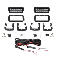 Thumbnail for Westin HDX Flush Mount B-FORCE LED Light Kit (Set of 2) w/wiring harness - Black
