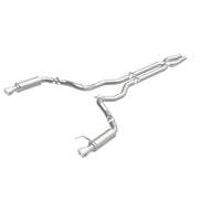 Thumbnail for MagnaFlow Cat Back, SS, 3in, Competition, Dual Split Polished 4.5in Tips 2015 Ford Mustang GT V8 5.0