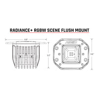 Thumbnail for Rigid Industries Radiance+ Scene RGBW Flush Mount - Pair