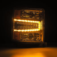 Thumbnail for AlphaRex 14-15 Chevy 1500 PRO-Series Projector Headlights Chrome w/Sequential Signal &  DRL