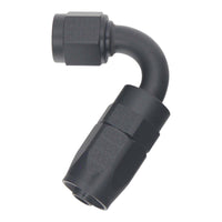 Thumbnail for DeatschWerks 6 AN Female Flare Swivel 120-Degree Hose End CPE - Anodized Matte Black