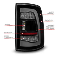 Thumbnail for ANZO 09-18 Dodge Ram 1500 Sequential LED Taillights Smoke Black w/Switchback Amber Signal