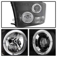 Thumbnail for Spyder Dodge Ram 1500 09-14 10-14 Projector Headlights Halogen- LED Halo LED - Blk PRO-YD-DR09-HL-BK